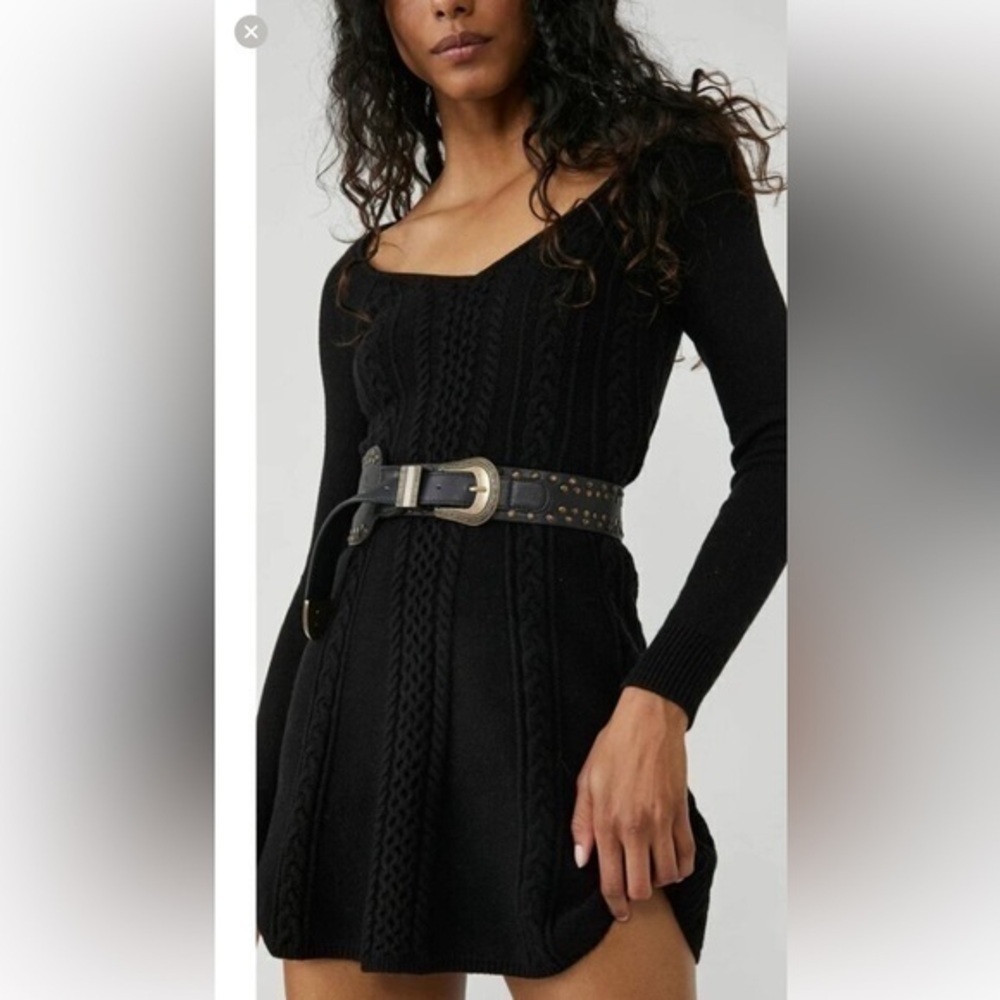 NWOT Free People Small World Knit Mini Dress